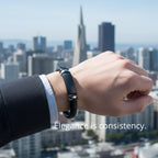 Pulseira masculina Life Silver em couro legítimo, design sofisticado e durável para uso diário com estilo premium
