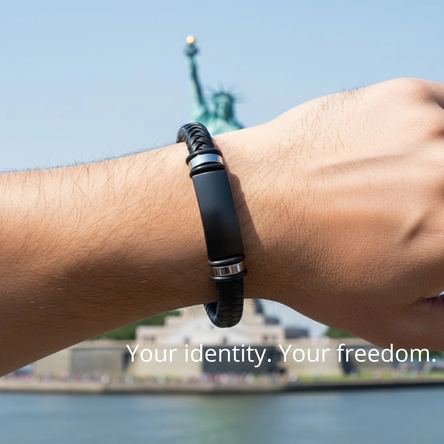 Pulseira masculina Life Silver em couro legítimo, design sofisticado e durável para uso diário com estilo premium