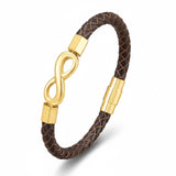 Pulseira Life Infinito Marrom/Gold