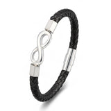 Pulseira Life Infinito Preta/Prata