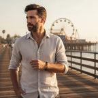 Pulseira de couro para homem Minimalista Life Infinito, design minimalista em couro legítimo com acabamento refinado e alta durabilidade