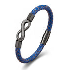 Pulseira de Couro Minimalista Life Infinito em couro legítimo, design elegante com símbolo do infinito e acabamento premium