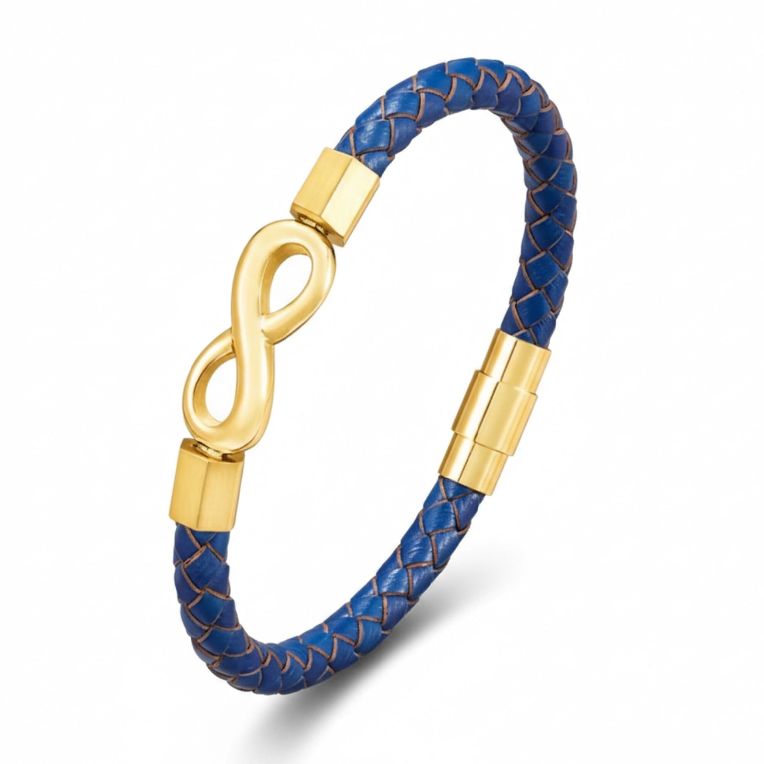 Pulseira de Couro Minimalista Life Infinito em couro legítimo, design elegante com símbolo do infinito e acabamento premium