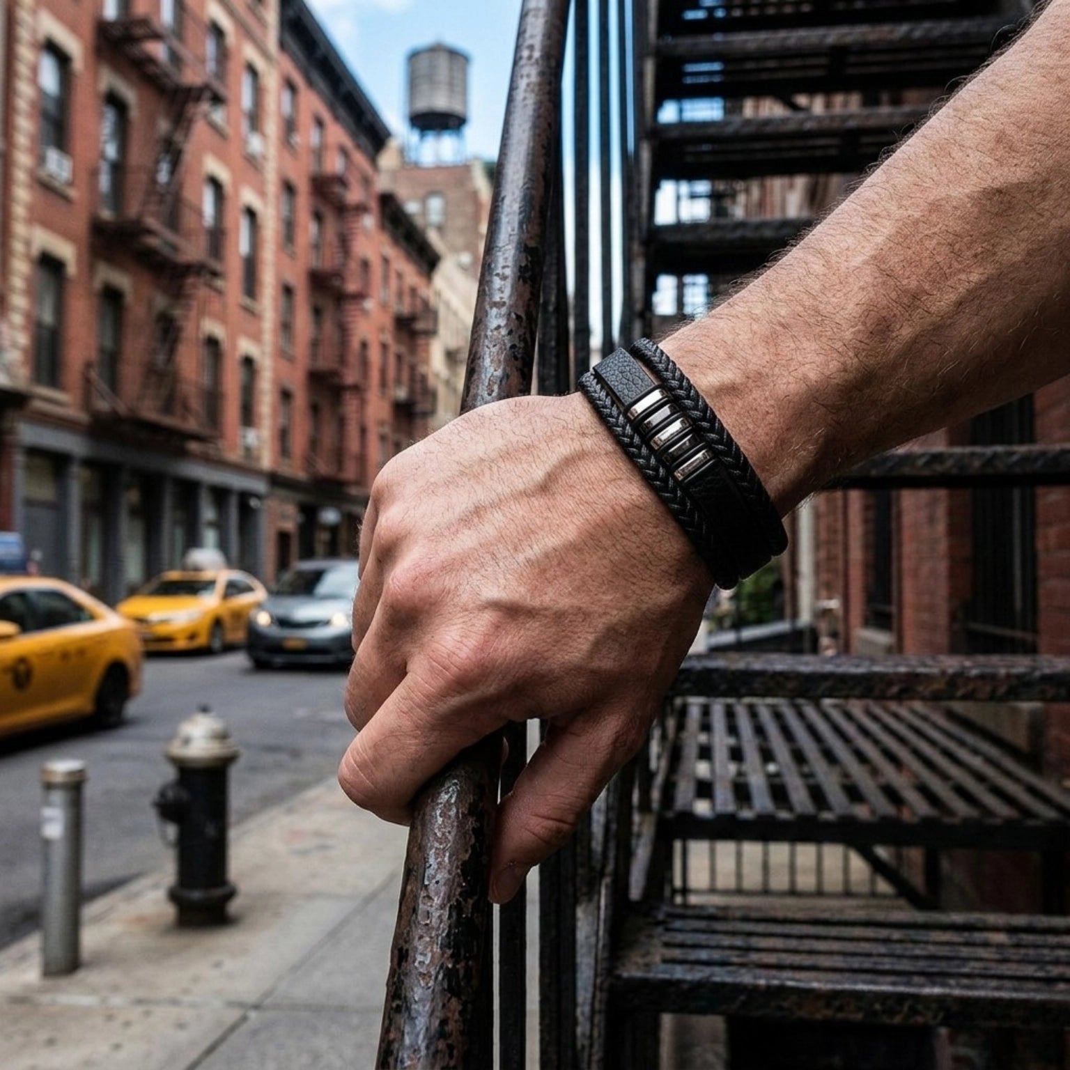 Pulseira masculina de couro Life Elegance, acessório premium em couro legítimo com estilo sofisticado e acabamento de alta qualidade