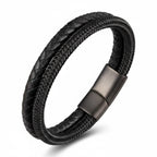 Pulseira Masculina Couro Life Lorenzo em couro legítimo, design sofisticado e acabamento premium para um visual elegante.