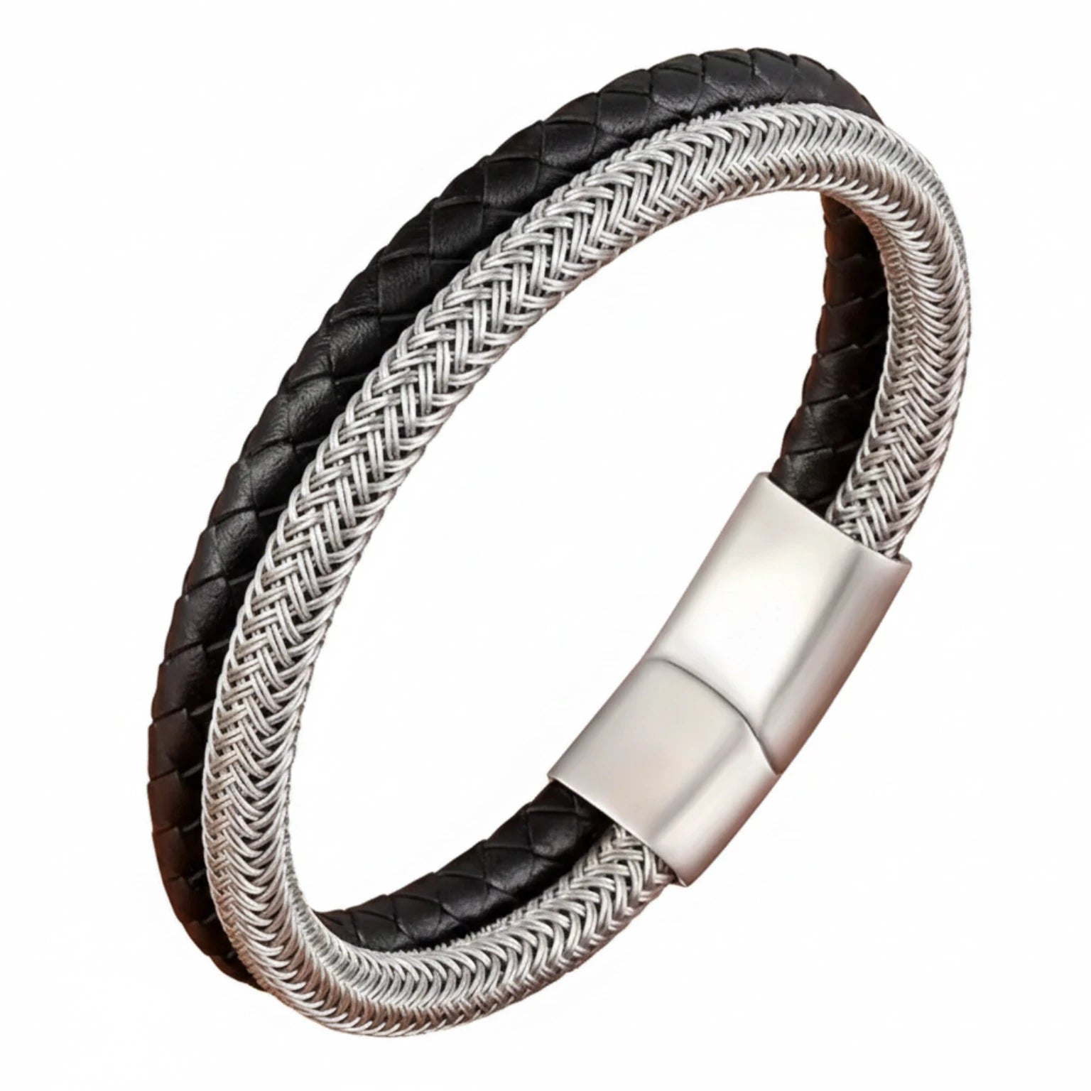 Pulseira Masculina Couro Life Lorenzo em couro legítimo, design sofisticado e acabamento premium para um visual elegante.