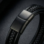 Pulseira Masculina de Couro Life Trançada em couro legítimo, design elegante e acabamento premium para homens de estilo.