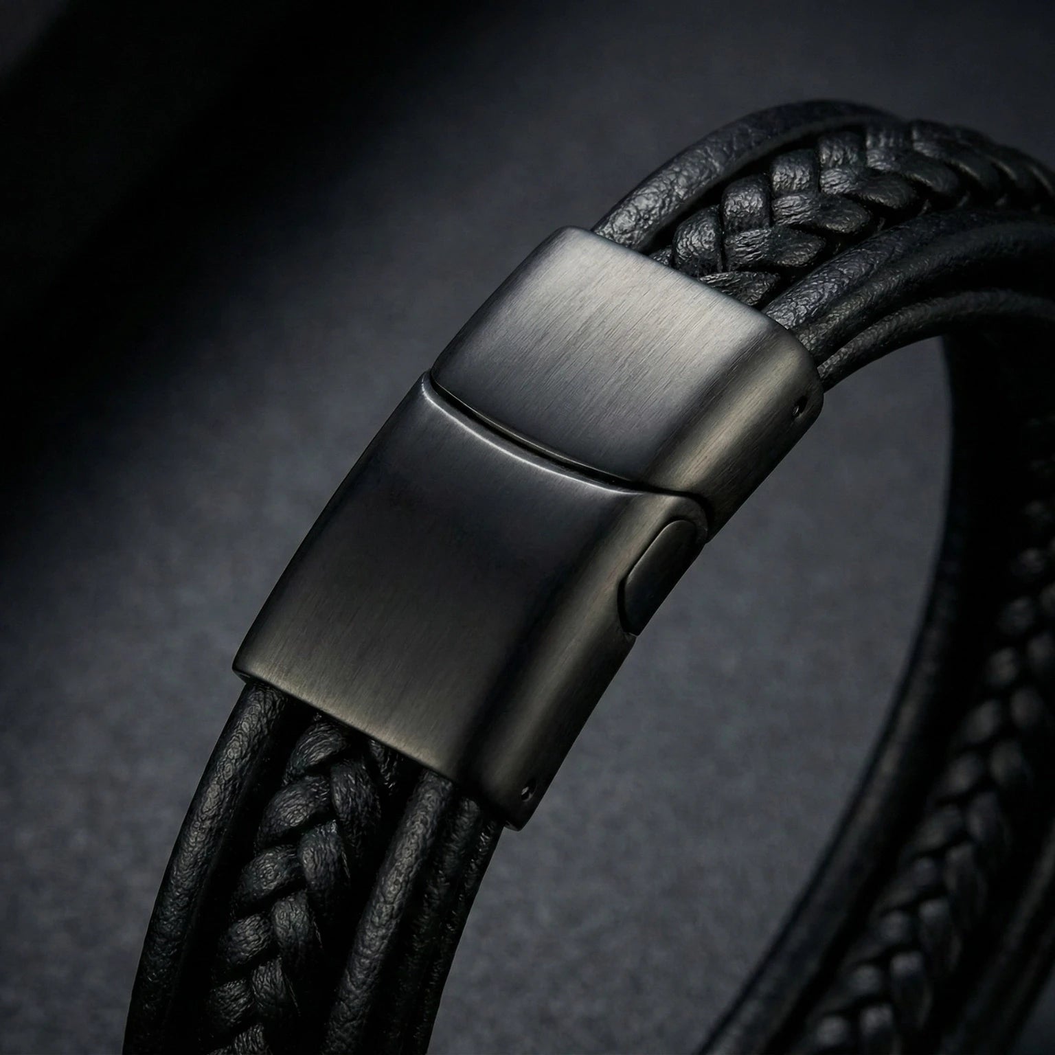 Pulseira Masculina de Couro Life Trançada em couro legítimo, design elegante e acabamento premium para homens de estilo.