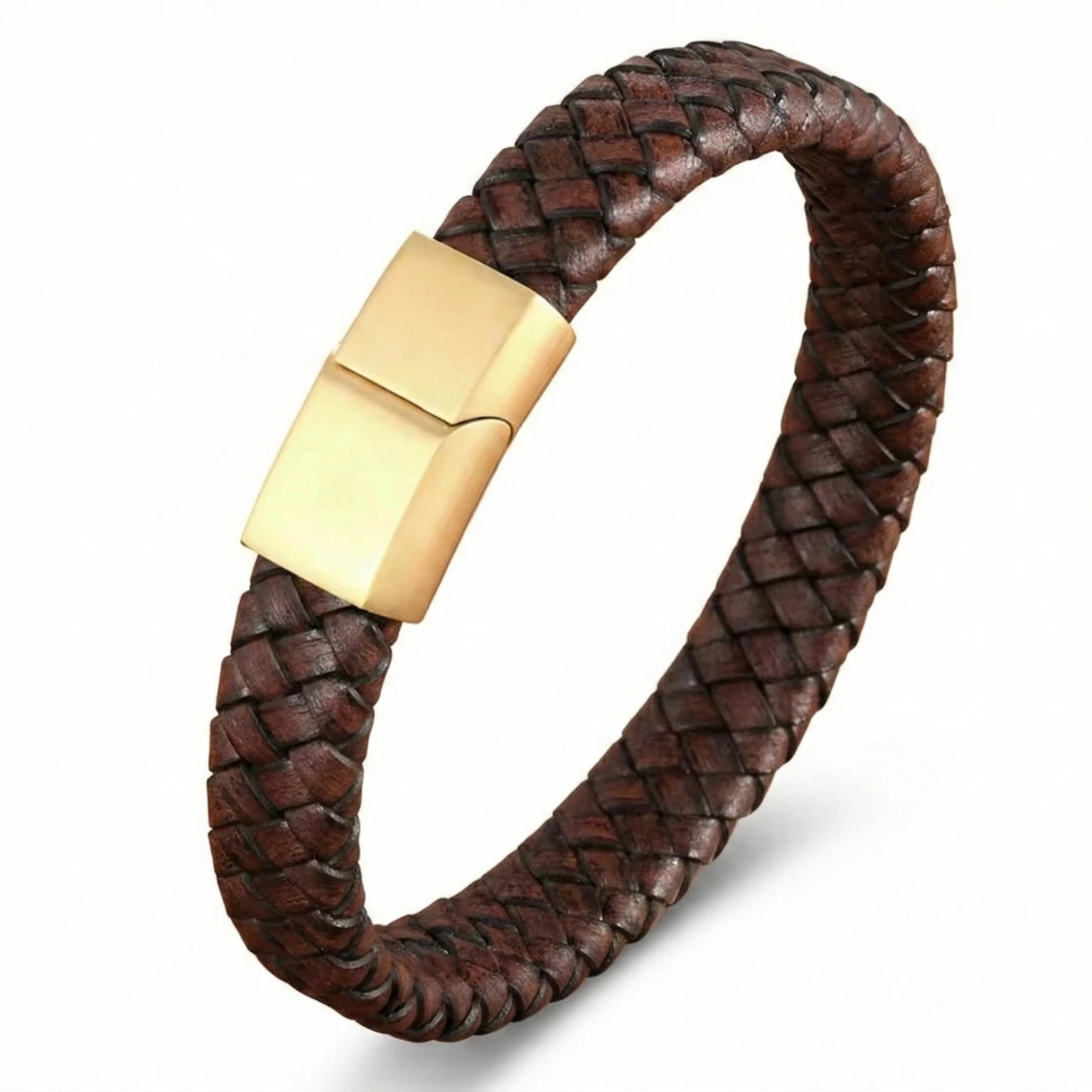 Pulseira de couro masculina para homem com design elegante, acabamento premium e estilo versátil para todas as ocasiões.