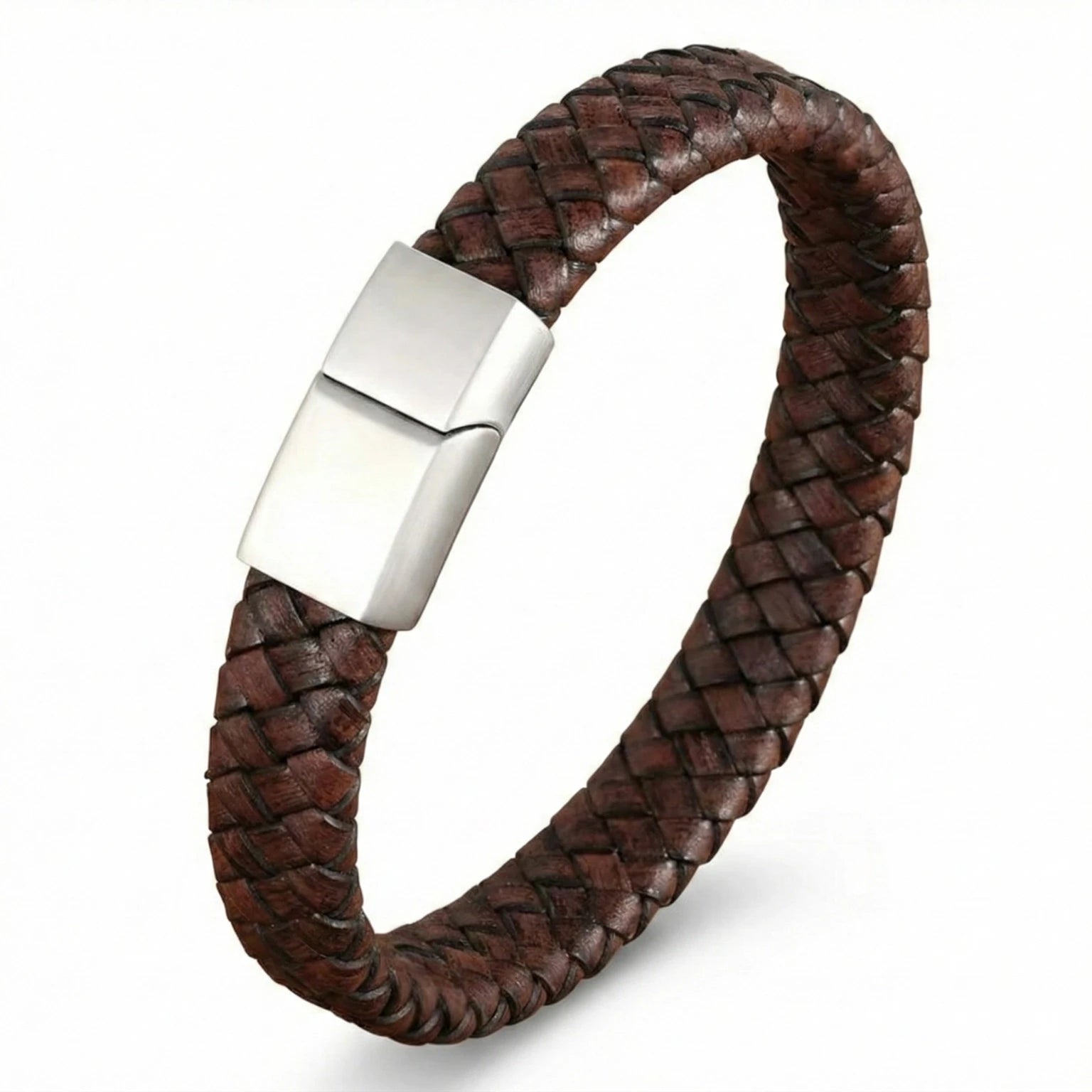 Pulseira de couro masculina para homem com design elegante, acabamento premium e estilo versátil para todas as ocasiões.