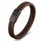 Pulseira de couro masculina para homem com design elegante, acabamento premium e estilo versátil para todas as ocasiões.