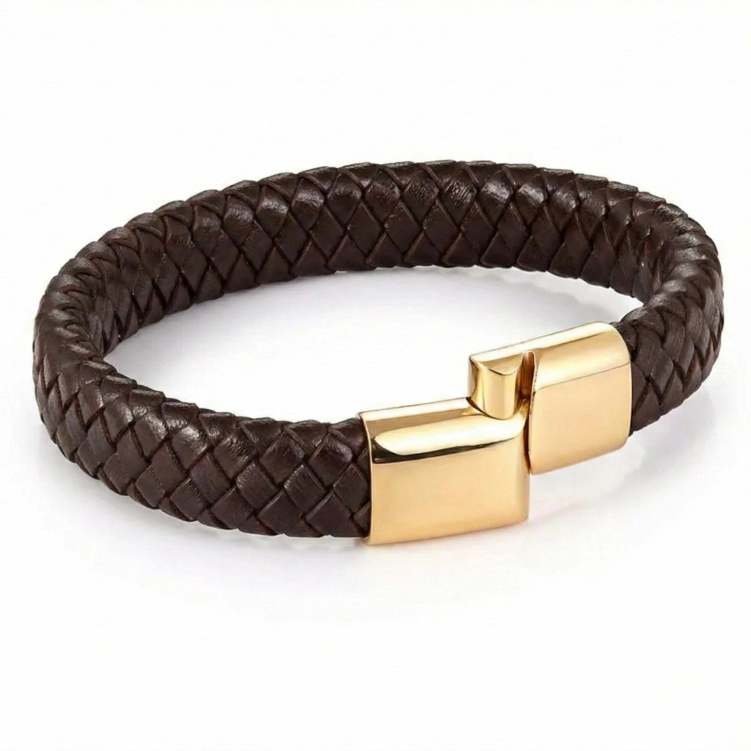 Pulseira de couro para ele com design exclusivo, conforto e alta durabilidade.